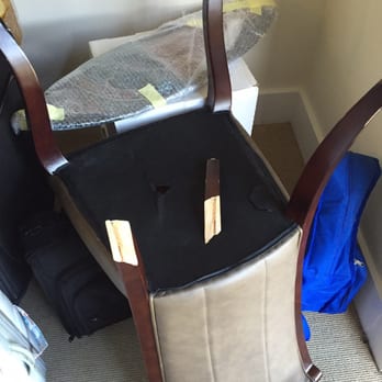 DG Aurora Movers - Broken chair that was setup on the broken leg so we would not notice they broke it during the move - Movers Near Me