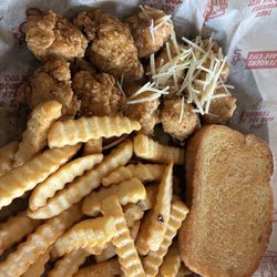 Chicken bites and French fries