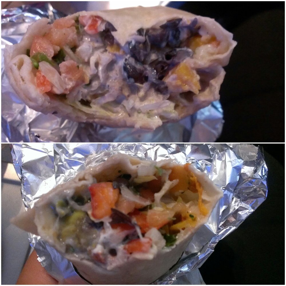 Anna's Taqueria - Grilled veggie burrito packed with cheese, black beans, lettuce, sour cream, pico de gallo, & guacamole. That's healthy, right? - Mexican Near Me - Somerville, Massachusetts