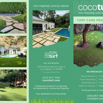 Cocoturf - Turf maintenance - Cool infill, EPA registered, antimicrobial - Artificial Turf Near Me - Los Angeles. CA, California