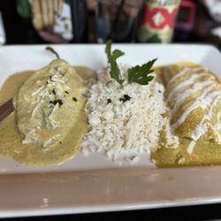 Cabo Bar & Grill - Chile relleno with a chicken enchilada. Delicious.