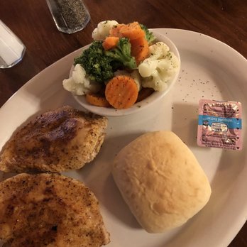 Sheri's - Two chicken breast entree with side of mixed veggies. So good! - American Near Me - Shenandoah, Iowa