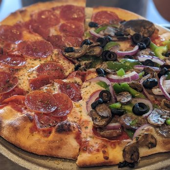 Cosa Nostra Pizzeria - Half and half pizza. - Pizza Near Me - San Antonio, Texas Cosa Nostra Pizzeria - Half and half pizza. - Pizza Near Me - San Antonio, Texas