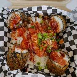 Big Island Fusion - Wasabi Masago Krispy Ahi Roll w/Poke!!!