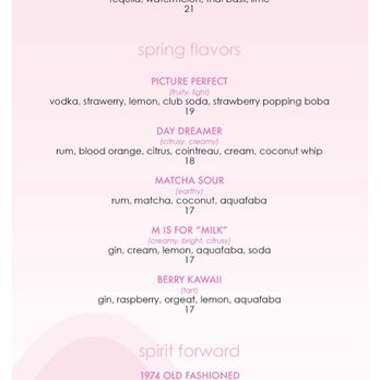 Hello Kitty Cafe - Bow room cocktail menu - Cafes Near Me - Irvine, California Hello Kitty Cafe - Bow room cocktail menu - Cafes Near Me - Irvine, California