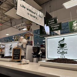 CAFEINA COFFEE BAR - Cute coffee bar. (Spilled coffee is fake)