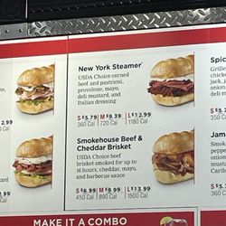Firehouse Subs - Menu showing the sub and what comes on it.