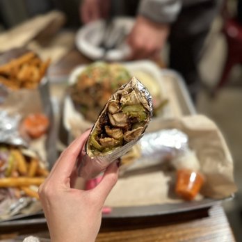 Mazra - Chicken Shawarma Wrap - Mediterranean Near Me - San Bruno, California Mazra - Chicken Shawarma Wrap - Mediterranean Near Me - San Bruno, California