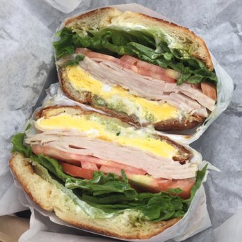 Cafe Aroma - Turkey breakfast sandwich- it's huge! - Coffee & Tea Near Me - Manteca, California