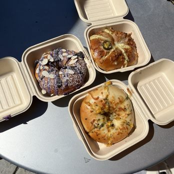 Bloom Bagels - jalapeño ube almond corn cheese - Bagels Near Me - Campbell, California Bloom Bagels - jalapeño ube almond corn cheese - Bagels Near Me - Campbell, California