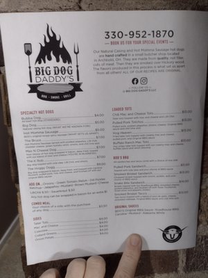 Menu photo 2 Big Dog Daddy's Medina, OH Menu photo 2 Big Dog Daddy's Medina, OH