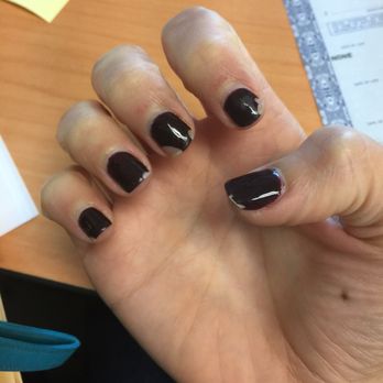 Divine Nail Spa - Shellac after 2 days. TWO DAYS! Also you can see my index and middle finger cuticle looks a little irritated. - Nail Salons Near Me - Spring, Texas