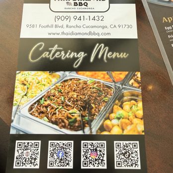 Thai Diamond Bar B Q - Catering menu - Thai Near Me - Rancho Cucamonga, California