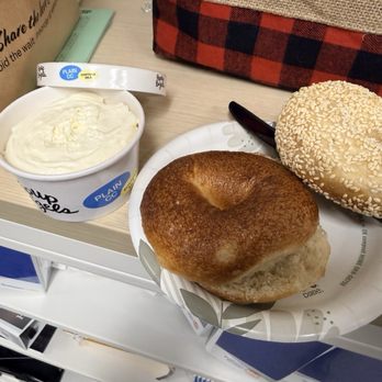PopUp Bagels - Plain and sesame seed bagels - Bagels Near Me - La Jolla, California