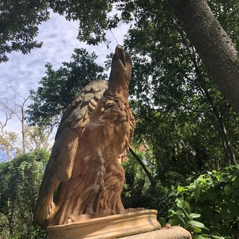 Rienzi - Statue birds guarding the back gardens - Museums Near Me - Houston, Texas