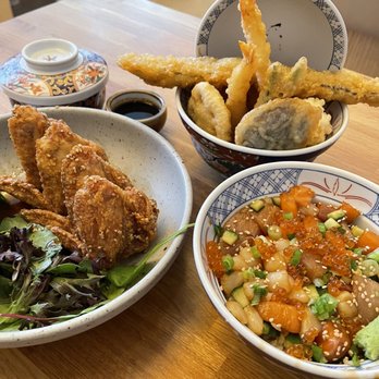 Tendon Kohaku - Nagoya wings, anago tendon and chirashi - Japanese Near Me - Burnaby, British Columbia
