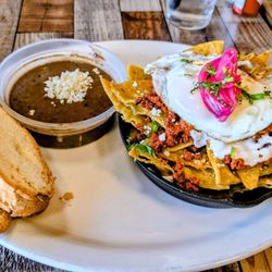 La Taquiza - Chilaquilles with chorizo