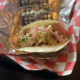 Fried avocado taco