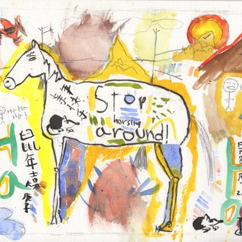 Doug Minkler - Stop Horsing Around Artist Emmett - Art Classes Near Me - Berkeley, California