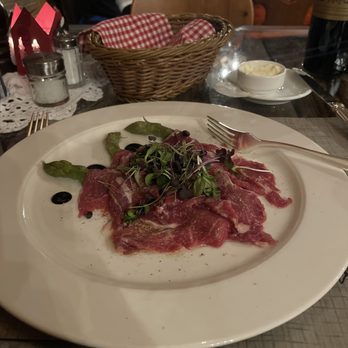 Restaurant Schäferstube - Lamb Carpaccio - Swiss Food Near Me - Zermatt, VS Restaurant Schäferstube - Lamb Carpaccio - Swiss Food Near Me - Zermatt, VS