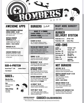 Menu photo 8 AJ Bombers Milwaukee, WI