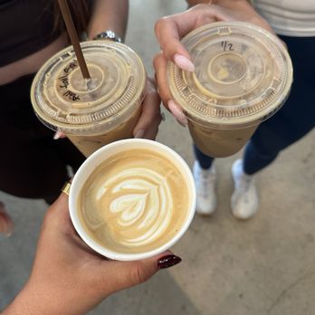 Composition Coffee - Iced latte with homemade Fall spice syrup x2 Flat White w a little bit of vanilla syrup - Coffee & Tea Near Me - West Palm Beach, Florida Composition Coffee - Iced latte with homemade Fall spice syrup x2 Flat White w a little bit of vanilla syrup - Coffee & Tea Near Me - West Palm Beach, Florida