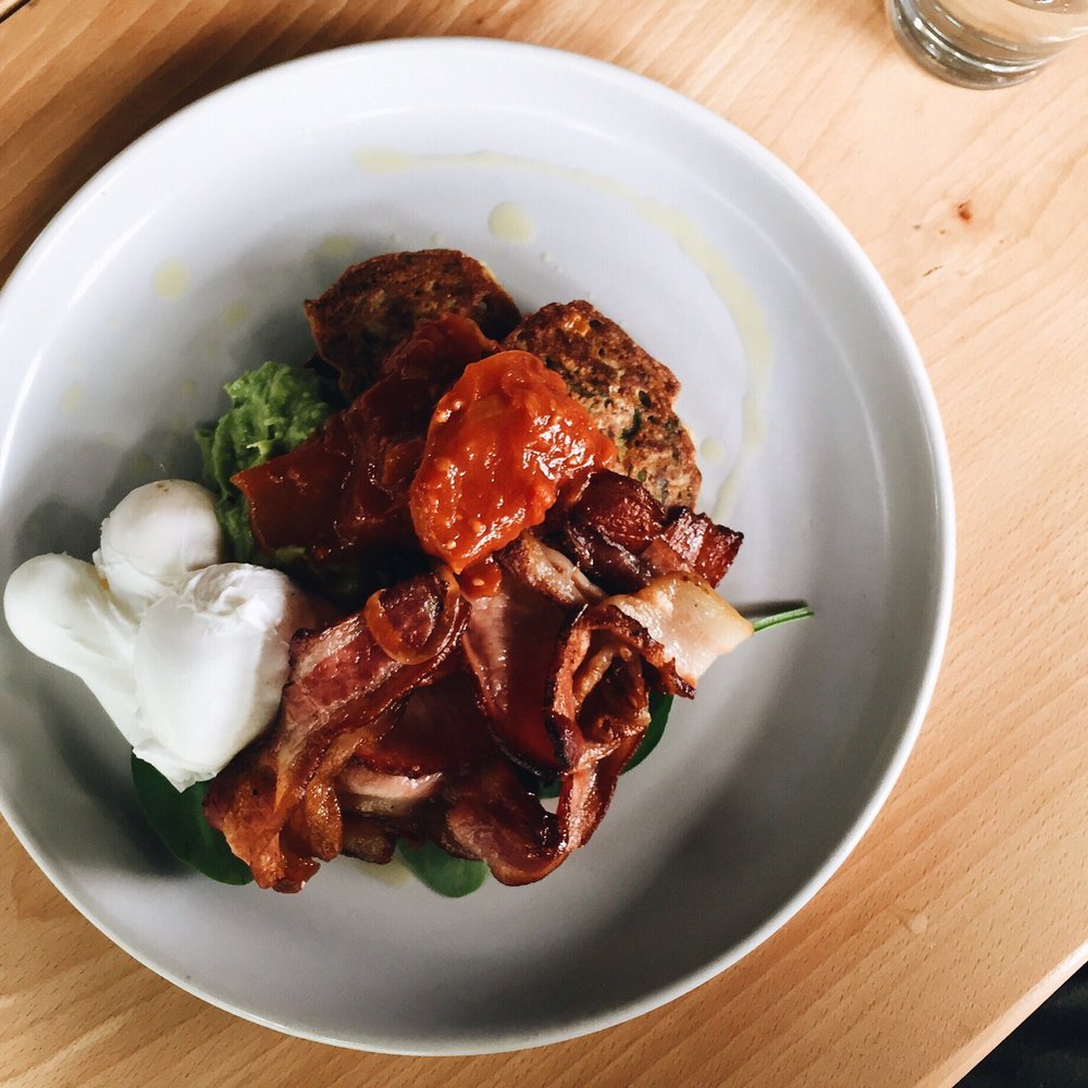 Cooh - Zucchini buckwheat fritters - Cafes Near Me - Alexandria, NSW