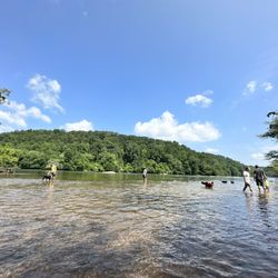 Chattahoochee River National Recreation Area - East Palisades - Saturday summer around 10am on the beach.