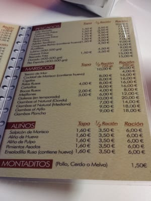 Menu photo 3 El Mejillón Seville, SE