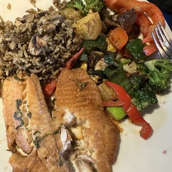 Horizon 76 - Fish, veggies, rice - New American Near Me - Keller, Texas