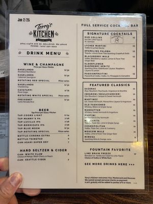 Menu photo 4 Terry's Kitchen Bellevue, WA Menu photo 4 Terry's Kitchen Bellevue, WA