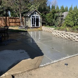 Patio concrete.