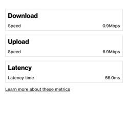 Verizon Authorized Retailer, TCC - Screenshot of speed test