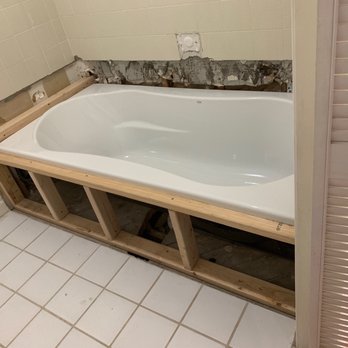 Rosmon Remodeling and More - Alex built the wooden frame for my drop in tub without having to remove the tub! - Handyman Near Me Rosmon Remodeling and More - Alex built the wooden frame for my drop in tub without having to remove the tub! - Handyman Near Me