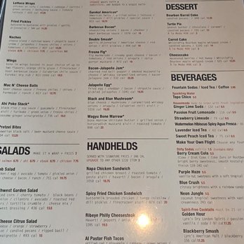 Eureka! - Menu front side - American Near Me - Santa Clara, California