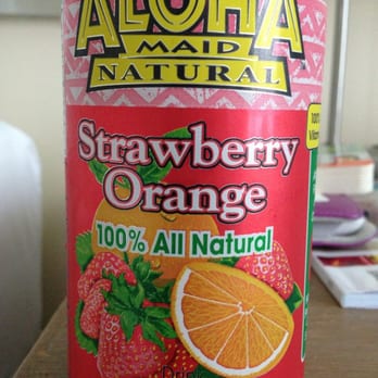 Ono Seafood - Free drink with bowl - get the strawberry orange drink - Seafood Near Me - Honolulu, Hawaii