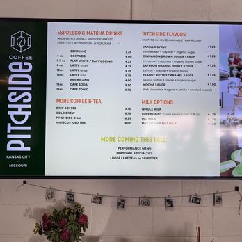 Pitchside Coffee - Pitchside menu - Coffee & Tea Near Me - Kansas City, Missouri Pitchside Coffee - Pitchside menu - Coffee & Tea Near Me - Kansas City, Missouri