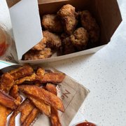 Photo of HipCityVeg - Philadelphia, PA, United States. Golden Nuggets (10 Piece) & sweet potato fries