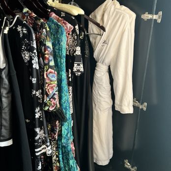 Hotel ZaZa Dallas Uptown - Wardrobe style closet with ZaZa bathrobe - Hotels Near Me - Dallas, Texas Hotel ZaZa Dallas Uptown - Wardrobe style closet with ZaZa bathrobe - Hotels Near Me - Dallas, Texas