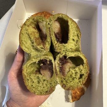 Bloom Bagels - Cross section Matcha Mochi Red Bean - Bagels Near Me - Campbell, California Bloom Bagels - Cross section Matcha Mochi Red Bean - Bagels Near Me - Campbell, California