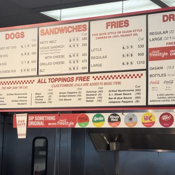 Five Guys - Menu 2 - Burgers Near Me - Harvey, Louisiana Five Guys - Menu 2 - Burgers Near Me - Harvey, Louisiana
