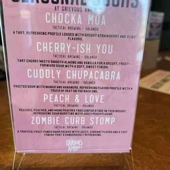Grievous Angel - Cuddly Chupacabra is just plain yummy, just a hint of heat. I love Mango. - Burgers Near Me - Lakeland, Florida
