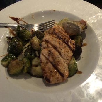 Sam's Chowder House - salmon with brussel sprouts and mashed potatoes - Seafood Near Me - Half Moon Bay, California Sam's Chowder House - salmon with brussel sprouts and mashed potatoes - Seafood Near Me - Half Moon Bay, California