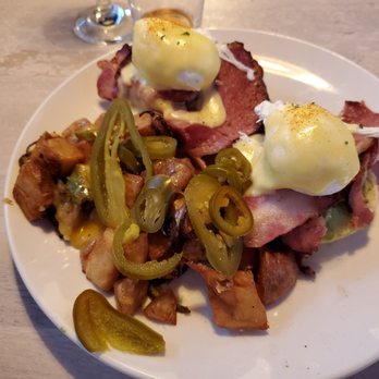 Toast Kitchen & Bar - House Benedict with country potatoes. - Breakfast & Brunch Near Me - Brea, California