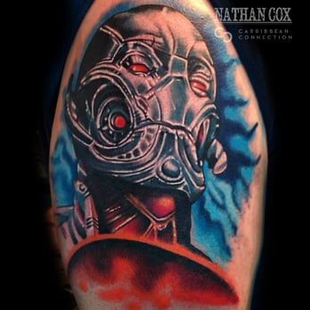 Carribbean Connection - Ultron by Nathan Cox - Tattoo Near Me - Jacksonville Beach, Florida Carribbean Connection - Ultron by Nathan Cox - Tattoo Near Me - Jacksonville Beach, Florida
