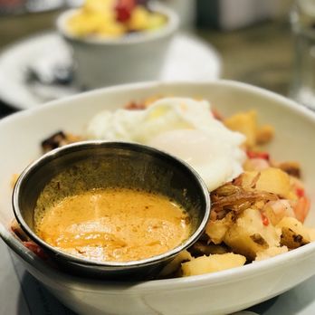 Turning Point - Potato hash with shrimp, but there wasn't much shrimp. - Breakfast & Brunch Near Me - Bryn Mawr, Pennsylvania