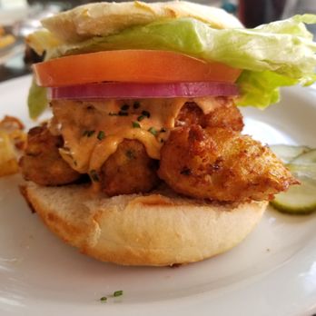 Blue Collar - Conch fritter po boy. Excellent from the core to the bread. - Comfort Food Near Me - Miami, Florida Blue Collar - Conch fritter po boy. Excellent from the core to the bread. - Comfort Food Near Me - Miami, Florida