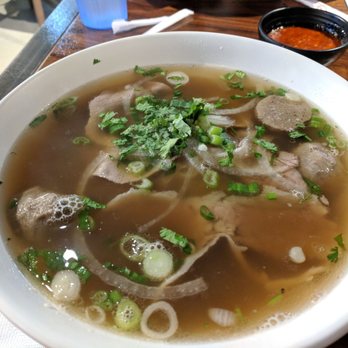 123 Pho - Pho with beef and chicken broth with rare steak, brisket, and meatballs - Vietnamese Near Me - Long Beach, California