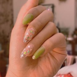 Fancy Nail & Beauty - Almond shape, G04, gel with tips.