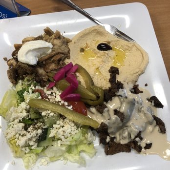 Cedar Mediterranean Restaurant - Shawarma platter with beef AND chicken, salad, and hummus - Lebanese Near Me - Rochester, New York Cedar Mediterranean Restaurant - Shawarma platter with beef AND chicken, salad, and hummus - Lebanese Near Me - Rochester, New York